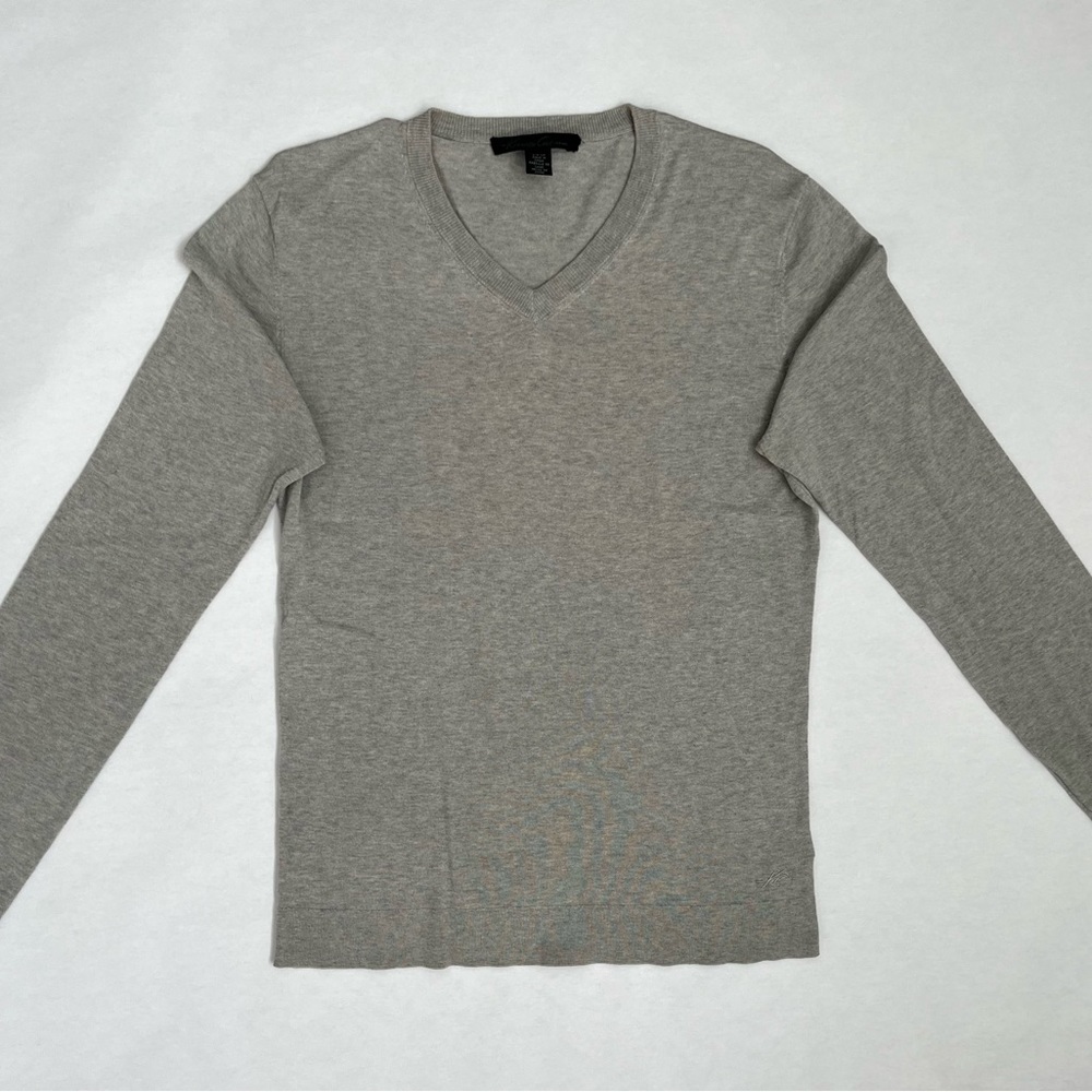 Kenneth Cole New York V Neck Sweater | Silver | S